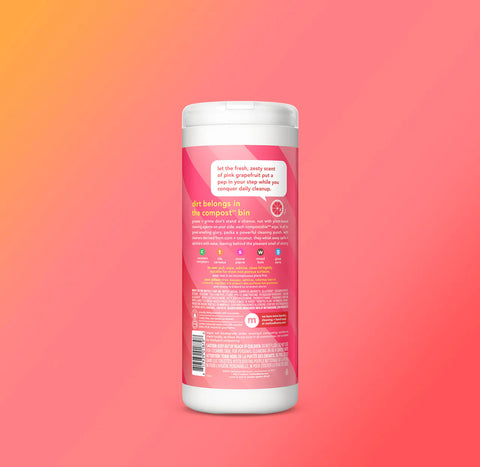 all-purpose cleaning wipes - pink grapefruit, 30 ct