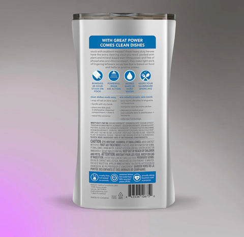 heavy duty dishwasher packs - free + clear, 46 ct