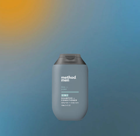 men 2-in-1 shampoo + conditioner - sea + surf, 3.4 fl oz