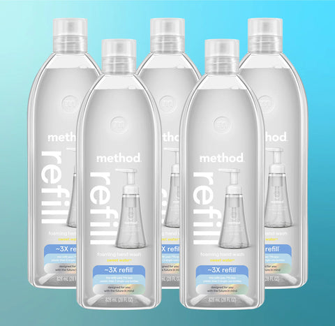 sweet water foaming hand wash refill 5-count bundle, 140 fl oz