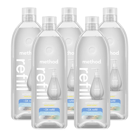 sweet water gel hand wash refill 5-count bundle, 170 fl oz