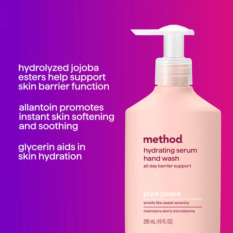 hydrating serum hand wash - pure peace, 10 oz