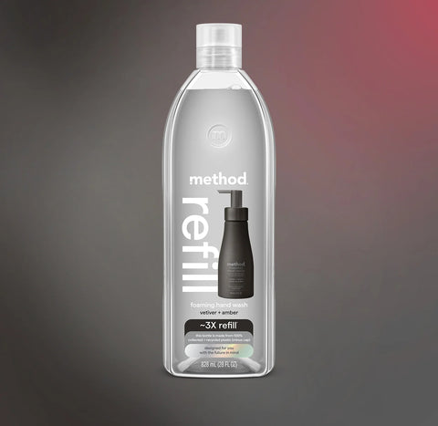 foaming hand wash refill - vetiver + amber, 28 fl oz 1