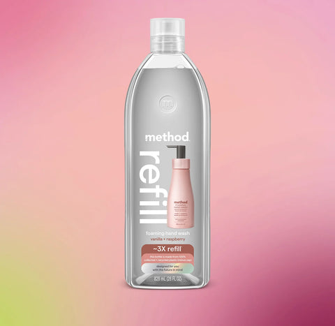 foaming hand wash starter set - vanilla + raspberry, 38 fl oz