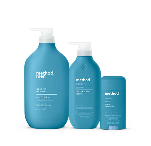 men bundle - glacier + granite, 44.65 oz.