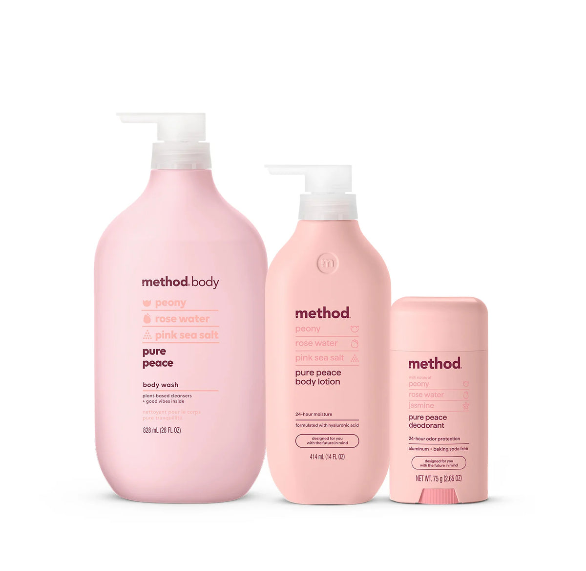 method body bundle, pure peace, 44.65 oz