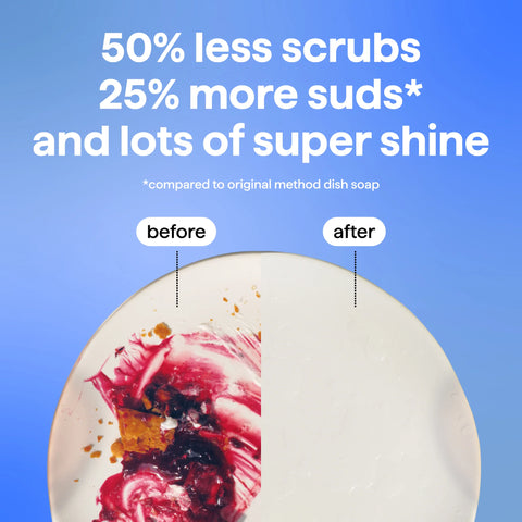 super shine liquid dish soap starter set - free + clear, 64 fl oz