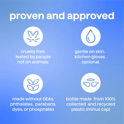 super shine liquid dish soap starter set - free + clear, 64 fl oz