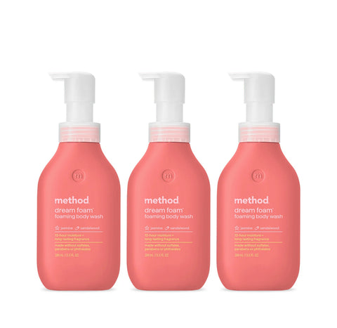 dream foam foaming body wash 3-ct bundle, 40.5 oz