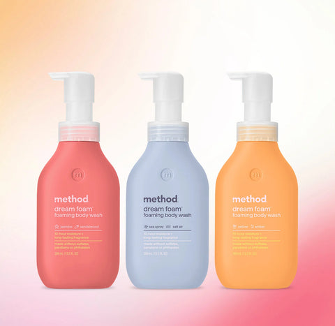 dream foam foaming body wash variety trio, 40.5 oz