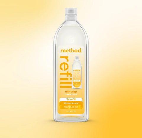 super shine liquid dish soap refill - coastal citron, 48 fl oz