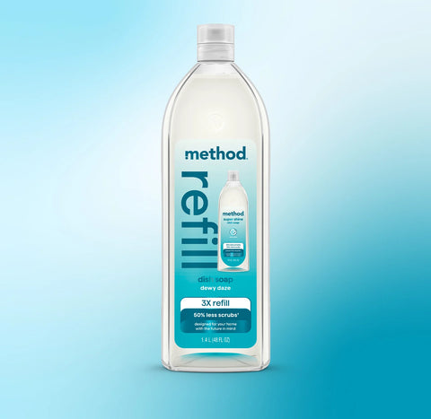 super shine liquid dish soap refill - dewy daze, 48 fl oz