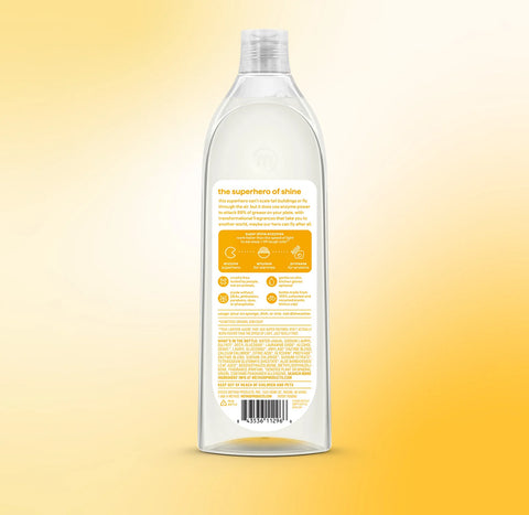 super shine liquid dish soap - coastal citron, 16 fl oz