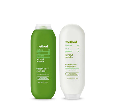 vibrant color shampoo + conditioner bundle - mindful matcha, 27.5 oz