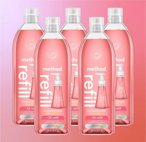 pink grapefruit foaming hand wash refill 5-count bundle, 140 oz