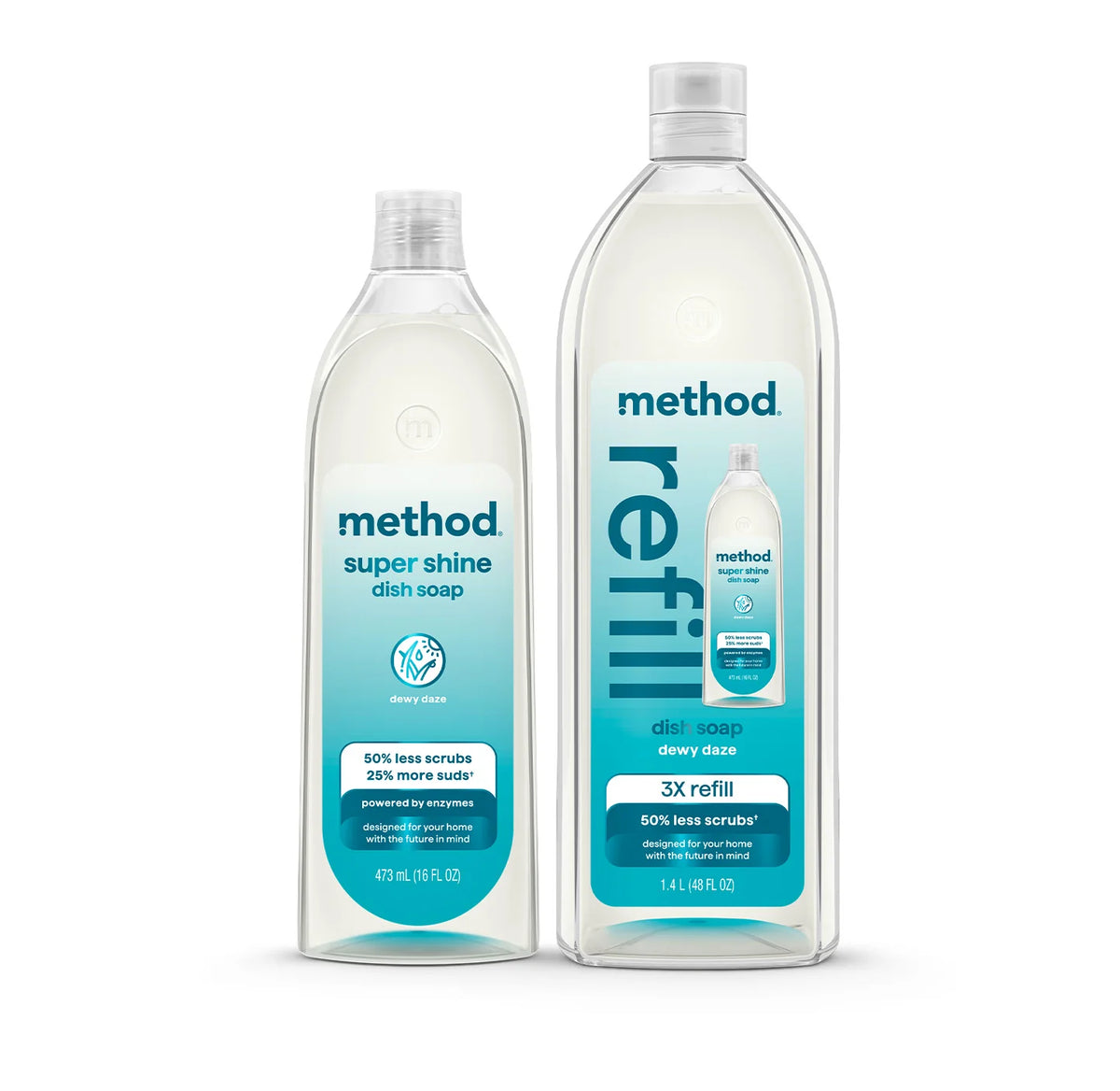 super shine liquid dish soap starter set - dewy daze, 64 fl oz